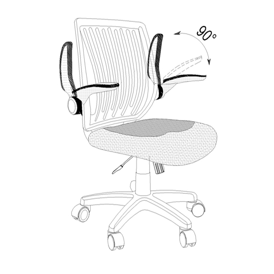 Ghế xoay lưới chân mạ GX17B-M